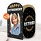 Big Dot of Happiness Happy Retirement Photo Holder Centerpieces, 4x6 Picture Display Box, Black & Gold Table Decoration for Officially Retired, 8 Ct